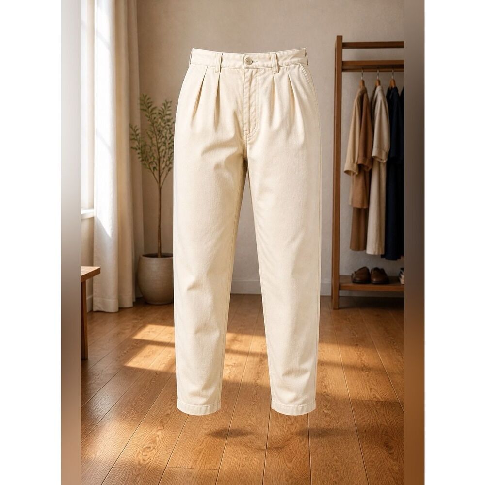 BEIGE GAP PLEATED FRONT KHAKIS 34x34